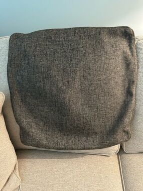 Gray Decorative Throw Pillow Cover - Soft Textured Home Accent
